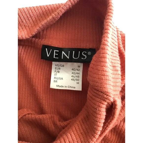 Venus Womens Ribbed Knit Long Sleeve Turtleneck Top - M - Picture 3 of 7
